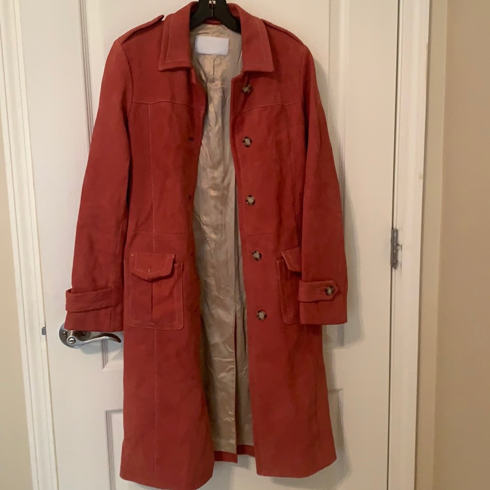 Auth Prada leather suede coat!!! Size 40 It. US 4 - Picture 1 of 16